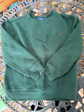 Polo by Ralph Lauren Dark Green Crewneck Sweater with Pink Pony